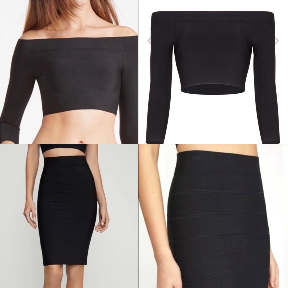 Unused BCBG Two Piece Set  (Crop Top and Skirt) - Super Stretchy